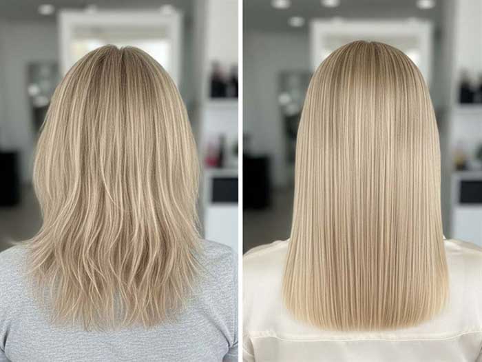 احیای موهای سوخته در سالن زیبایی